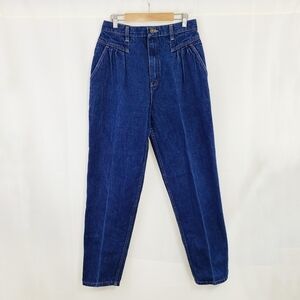 Vintage 80s Wrangler jeans dark blue pocketless back pleat front size 14 Misses